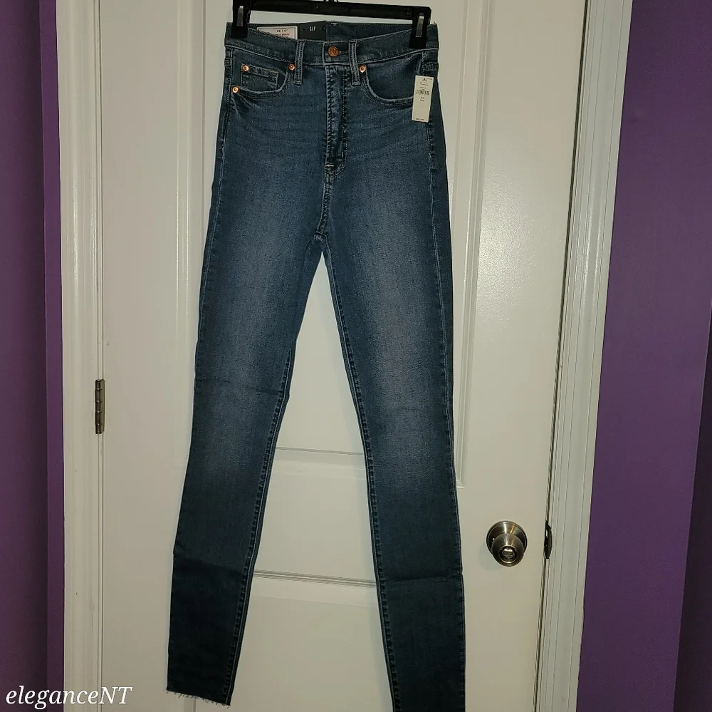 GAP Sky High Rise True Skinny Jeans Sz: 0 NWT